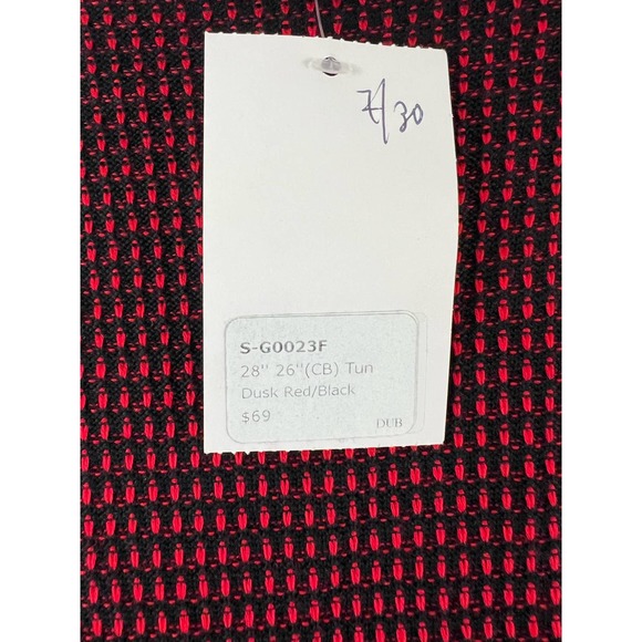 Ming Red Black top Zipper Sweater V-Neck Long Sleeves Color Block XXS - Picture 6 of 7